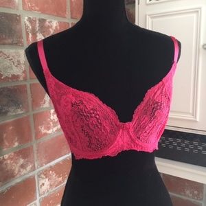 Victoria's Secret Red Lace Plunge Bra